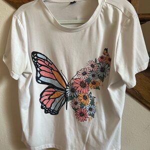 White tshirt from SHEIN. Size XL but fits large